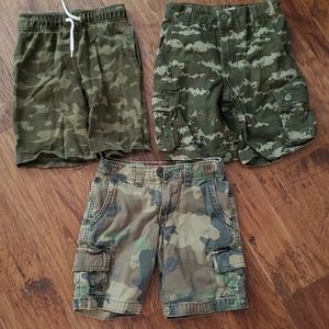 Lot of 3, Boys Camo Shorts Size 6
